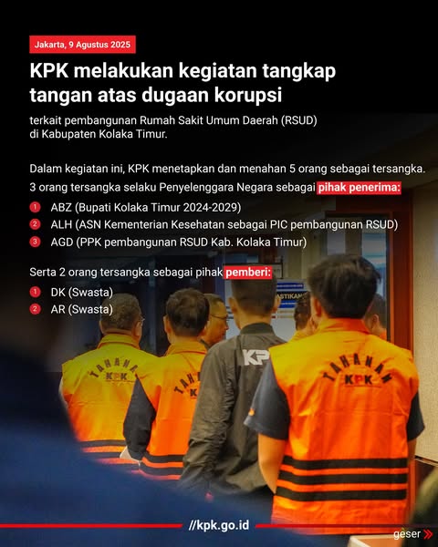 KPK RI Tetapkan Bupati Kolaka Timur Tersangka Kasus Korupsi 121 Kpk ri