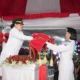 wawali sendy upacara penurunan bendera