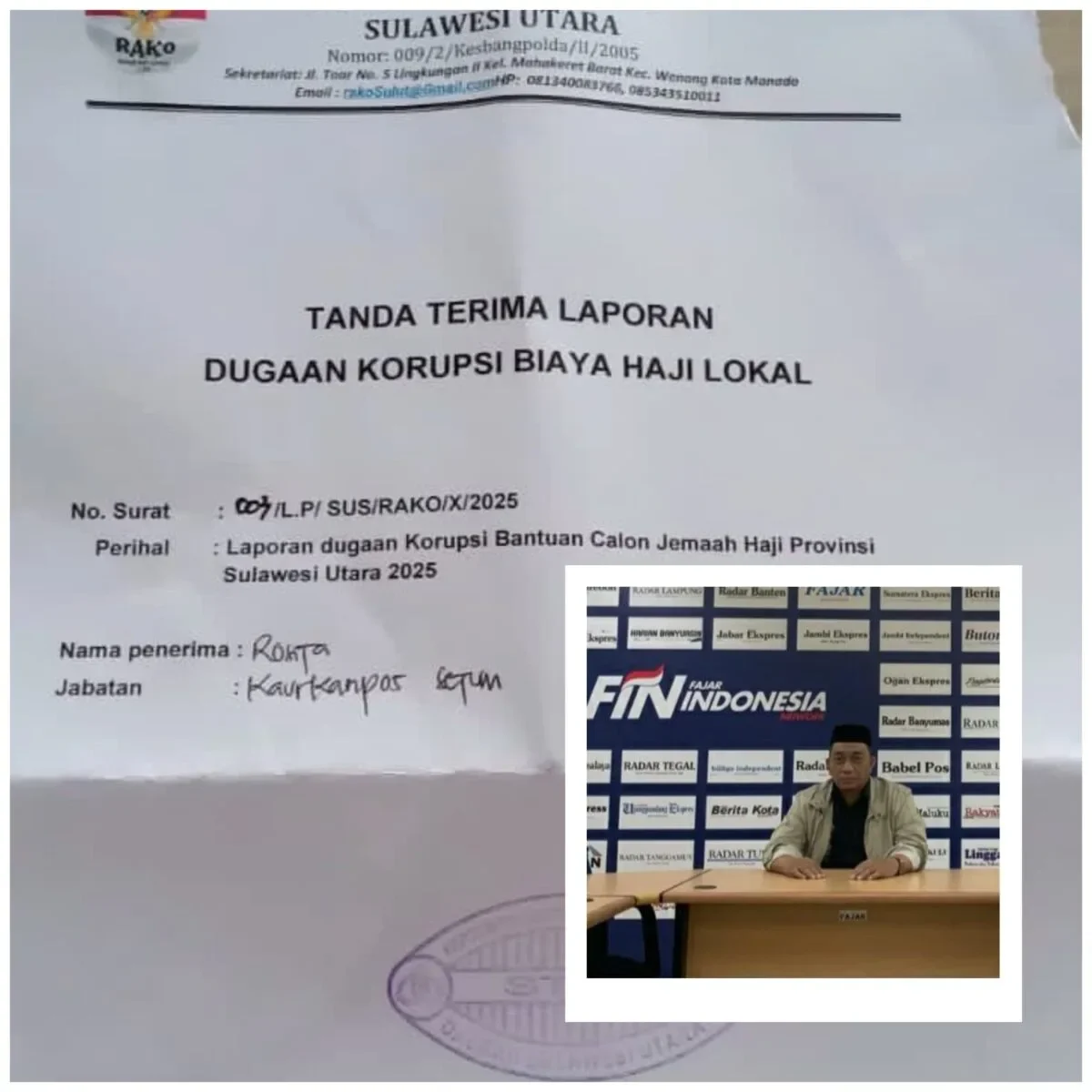 Diduga Korupsi Biaya Haji 2025, LSM Rako Laporkan Kemenag Sulut ke Polda, 120 InCollage 20250930 153924316