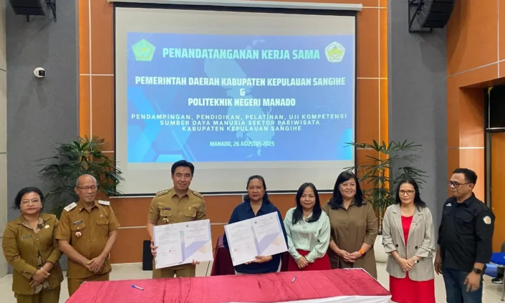 PEMKAB SANGIHE TEKEN MOU DENGAN POLITEKNIK