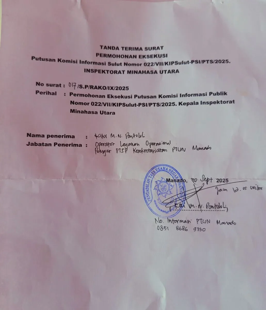 PTUN Manado Segera Eksekusi Inspektorat Minut Sesuai Putusan KIP Sulut 119 IMG 20251002 WA0042