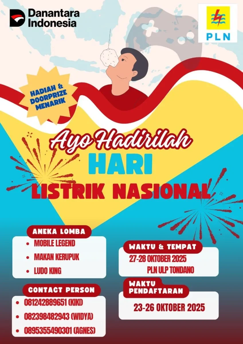 Semarak Menyambut HLN ke-80, PLN ULP Tondano Gelar Berbagai Lomba Seru 120 hut pln ulp tondano