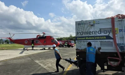 Pengiriman Genset Pakai Helicopter