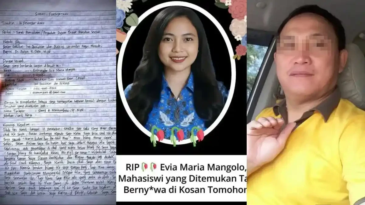KASUS MAHASISWI UNIMA Evia Maria Mangolo diduga depresi dilecehkan dosen