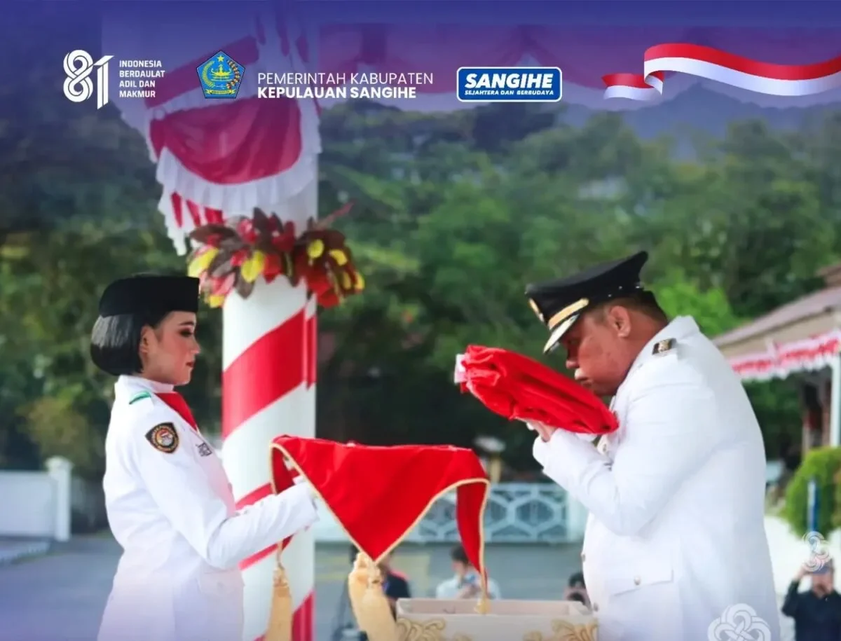 wabup sangihe penurunan upacara