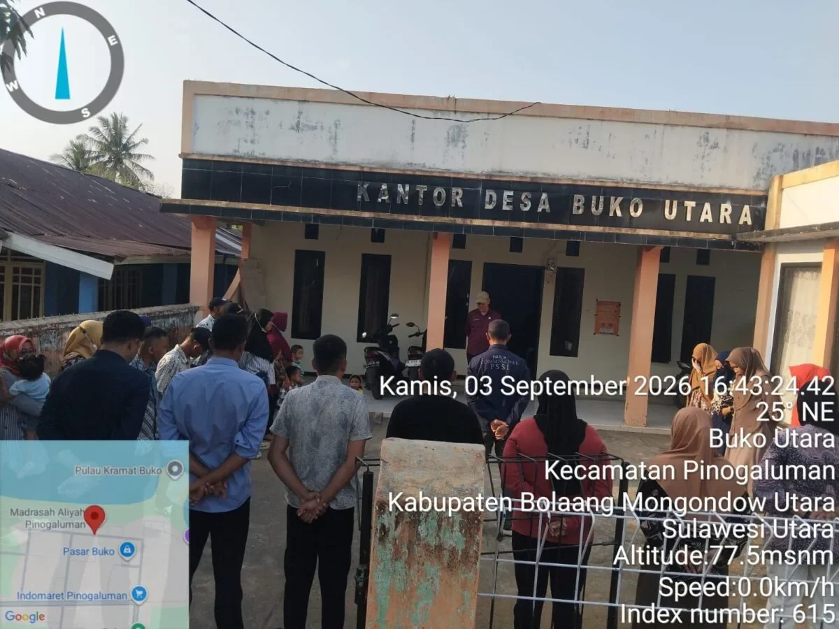 Apel Pagi Pemerintah Kecamatan Pinogaluman di Kantor Pemdes Buko Utara